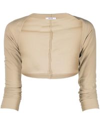 Wolford - The Shrug Cropped Jersey Top - Lyst