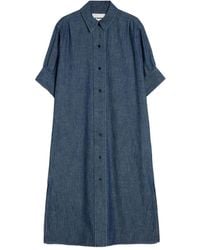 Jil Sander - Denim Cotton Chemisier Dress - Lyst