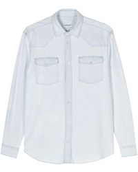 Dondup - Denim Overhemd Met Drukknopen - Lyst