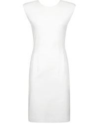 Dondup - Padded-Shoulder Midi Dress - Lyst