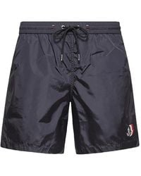 Moncler - Logo-Patch Swim Shorts - Lyst