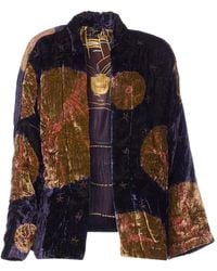 Yavi - Veste Matelassée À Effet Velours - Lyst