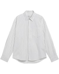 Ami Paris - Striped Button-Down Boxy-Fit Shirt - Lyst