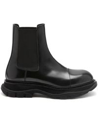 Alexander McQueen - Leather Tread Chelsea Boots - Lyst