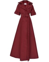 Carolina Herrera - Belted Short-sleeve Maxi Dress - Lyst