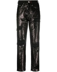Philipp Plein - Jean Brodé De Sequins À Taille Haute - Lyst