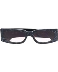 Gcds - Marble-Effect Rectangular-Frame Sunglasses - Lyst