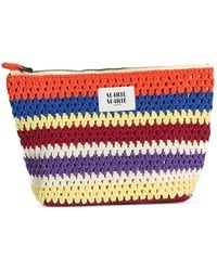 Marie Marie Amsterdam - Large Mayo Crochet Striped Pouch - Lyst
