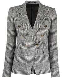 Tagliatore - Check-Print Double-Breasted Blazer - Lyst