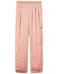 Twinset - Pleated Satin Trousers - Lyst