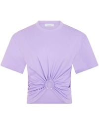 Rabanne - Cropped-T-Shirt Mit Logo - Lyst