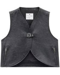 Courreges - Ellipse Leather Vest - Lyst