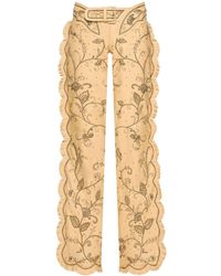 Dolce & Gabbana - Kim Dolce&gabbana Embellished Leather Trousers - Lyst