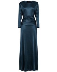 Giorgio Armani - Rhinestone-Embellished Flared Dress - Lyst