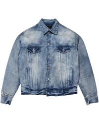 Purple Brand - Logo-Embossed Denim Jacket - Lyst