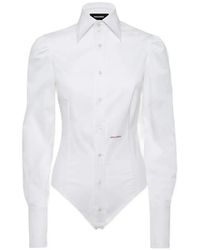 DSquared² - Signature Poplin Bodysuit - Lyst