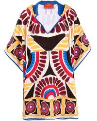 La DoubleJ - Terry Abstract-print Poncho - Lyst