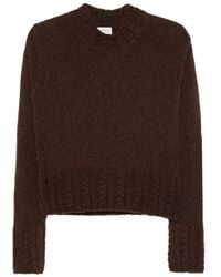 Moncler - Cable-Knit Logo-Patch Sweater - Lyst