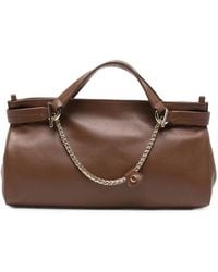 Orciani - Chain-Detail Leather Shoulder Bag - Lyst