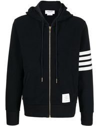 Thom Browne - 4-Bar Zip-Up Hoodie - Lyst