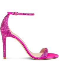 Stuart Weitzman - 100Mm Nudist Shine Sandals - Lyst