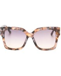 Ted Baker - Tortoiseshell-Effect Geometric-Frame Sunglasses - Lyst