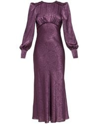 Nissa - Robe Mi-Longue En Viscose À Effet Satiné - Lyst
