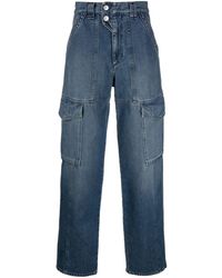 Isabel Marant - Halbhohe Jeans mit Cargo-Taschen - Lyst