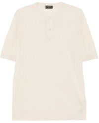 Dell'Oglio - Knitted Henley T-Shirt - Lyst