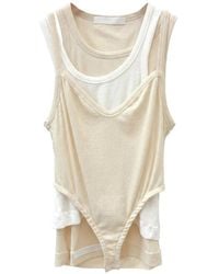 ALAINPAUL - Ribbed Layered-Effect Tank Top - Lyst