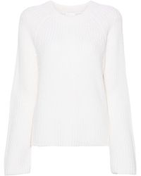 Allude - Crew-neck Ribbed Jumper - Lyst