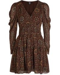 PAIGE - Aries V-Neck Mini Dress - Lyst
