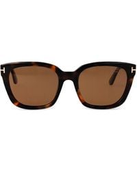 Tom Ford - Square-Frame Tortoiseshell Sunglasses - Lyst