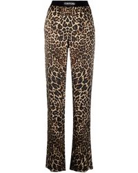 Tom Ford - Pantalones rectos con estampado de leopardo - Lyst