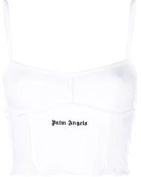 Palm Angels - Classic Logo Rib Vest Top - Lyst