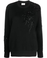 P.A.R.O.S.H. - Bead-embellished Cotton Sweatshirt - Lyst
