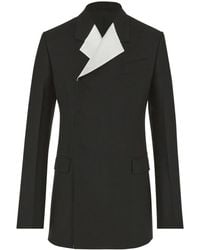 Ferragamo - Double-Breasted Wool Blazer - Lyst