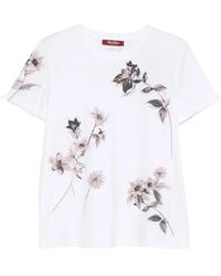 Max Mara - Floral Print T-Shirt - Lyst