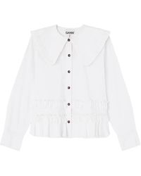 Ganni - Regular Solid Shirt - Lyst