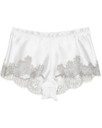 Carine Gilson - Lace-Trim Pajama Shorts - Lyst