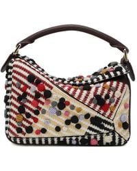 Loewe - Borsa Tote Puzzle Piccola A Righe - Lyst