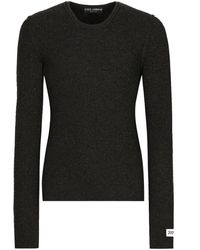 Dolce & Gabbana - Pullover Mit Logo-Patch - Lyst