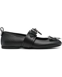 JW Anderson - Buckle-detail Leather Ballerina Shoes - Lyst