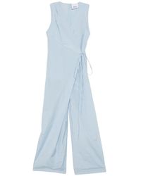 Erika Cavallini Semi Couture - V-Neck Sleeveless Jumpsuit - Lyst
