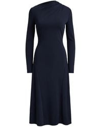 Ralph Lauren - Yamilla Gedrapeerde Midi-Jurk - Lyst