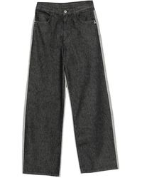 Patrizia Pepe - Bi-Colour Wide-Leg Jeans - Lyst