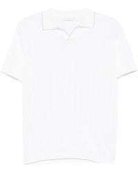 Diktat - Ribbed V-Neck Polo Shirt - Lyst