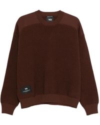 Y-3 - Ribbed-Knit Crew-Neck Sweater - Lyst