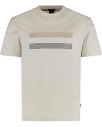 BOSS - Stripe-Artwork T-Shirt - Lyst