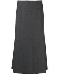 Alberta Ferretti - A-Line High-Waist Midi Skirt - Lyst